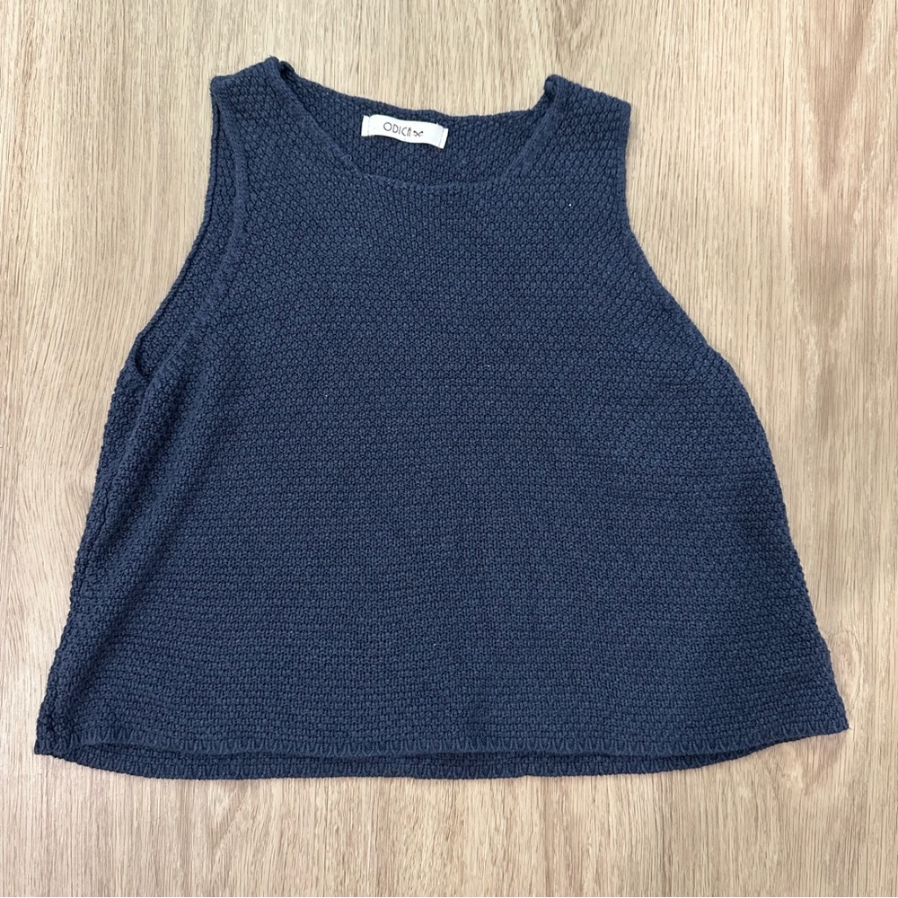 Lulus Odica Sweater High Neck Modal Knit Cropped Tank